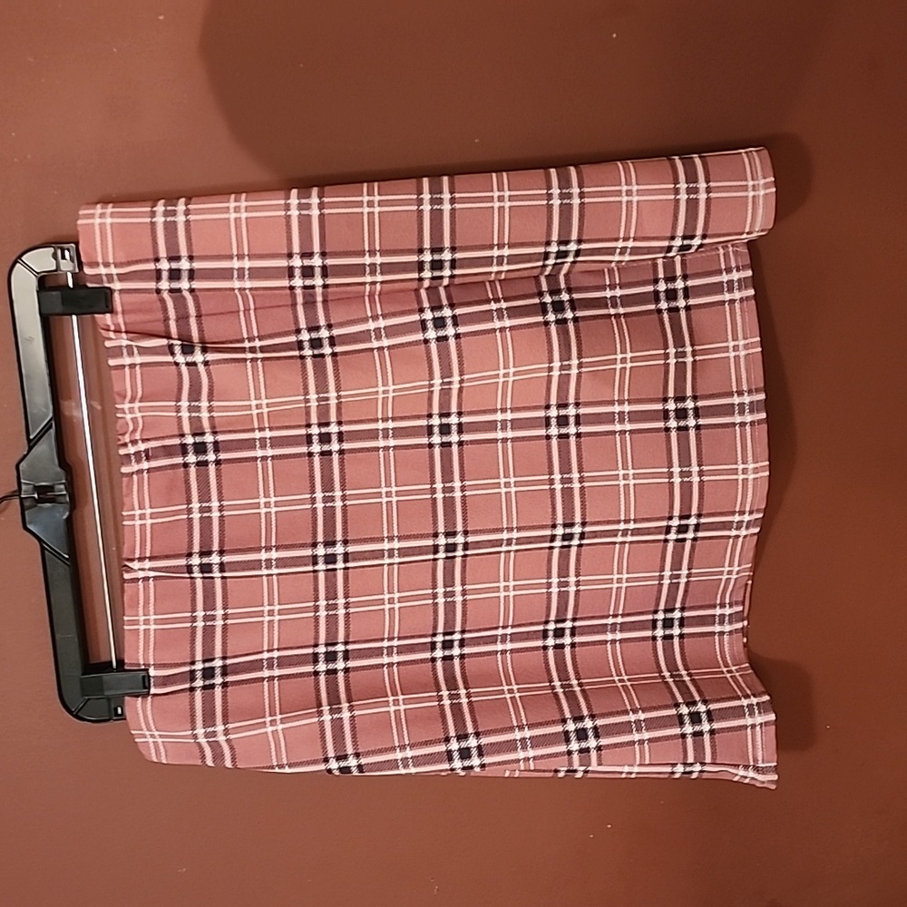 Pink plaid 3X skirt